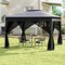 11 x 11ft Grey Portable Pop-Up Canopy Screen House with 4 Mesh Sidewalls and Adjustable Height